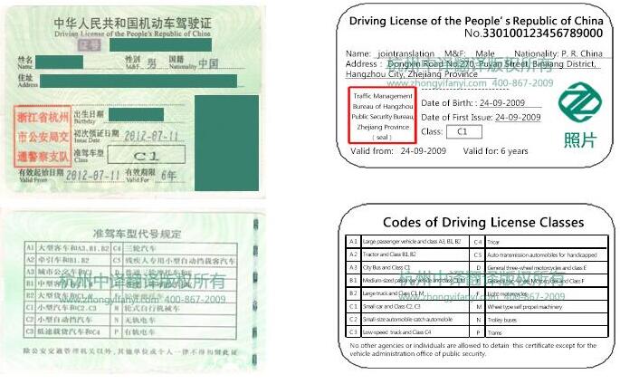 中譯杭州翻譯公司證件翻譯部中國駕照翻譯件中譯英模板及注意事項.jpg